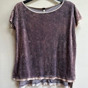 Free People Velour AMAZING Top!  Oversized Small
